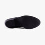 Rocket Dog YONDER Womens Boots Black bottom view showcasing the rubber sole and block heel design.