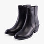 Rocket Dog YONDER Womens Boots Black side view featuring faux leather upper and zip closure.