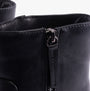 Rocket Dog YONDER Womens Boots Black detail view of zipper on faux leather ankle boots.