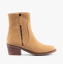 Rocket Dog YONDER Womens Boots Camel side view showing faux leather upper and block heel design.