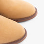 Rocket Dog YONDER Womens Boots Camel detail view showing faux leather upper and chisel toe design.