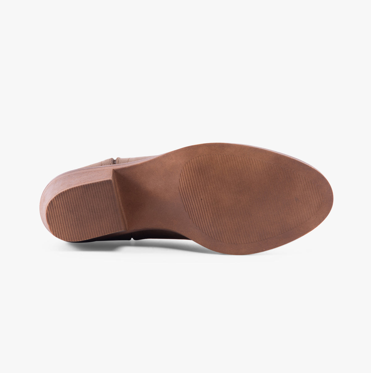 Rocket Dog YORK Womens Boots Brown bottom view showing rubber sole and block heel, designed for comfort and style.