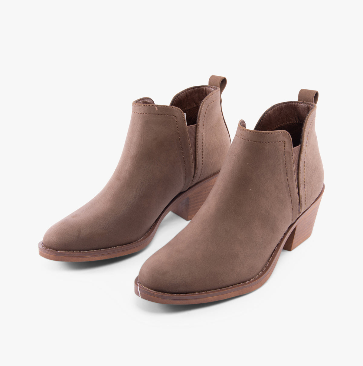 Rocket Dog YORK Womens Boots Brown, side view, ankle boot style with block heel, synthetic upper material.