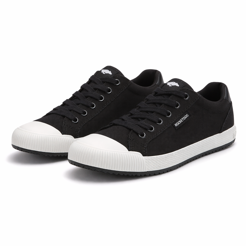 Rocket Dog CHEERY LOW 12A CANVAS Womens Canvas Trainers Black