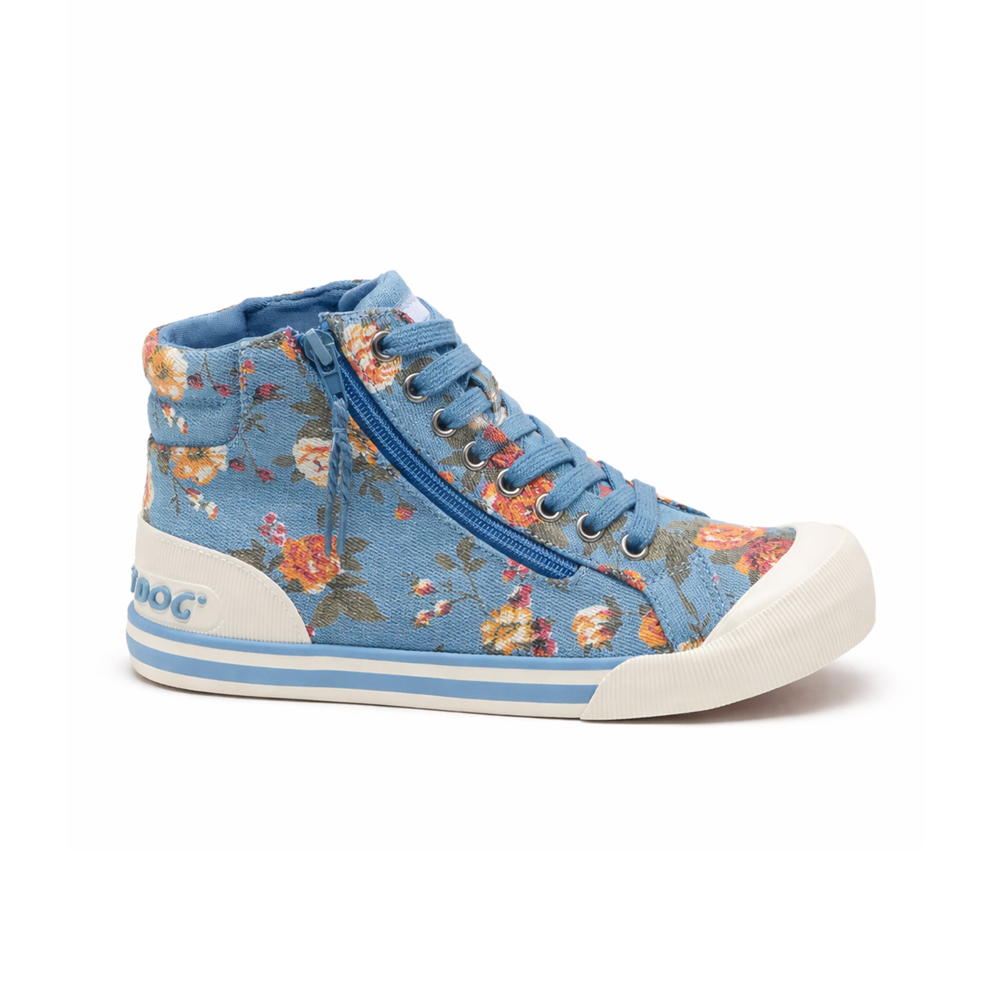 Rocket Dog JAZZIN HI ROMEO Womens Hi-Top Trainers Light Blue