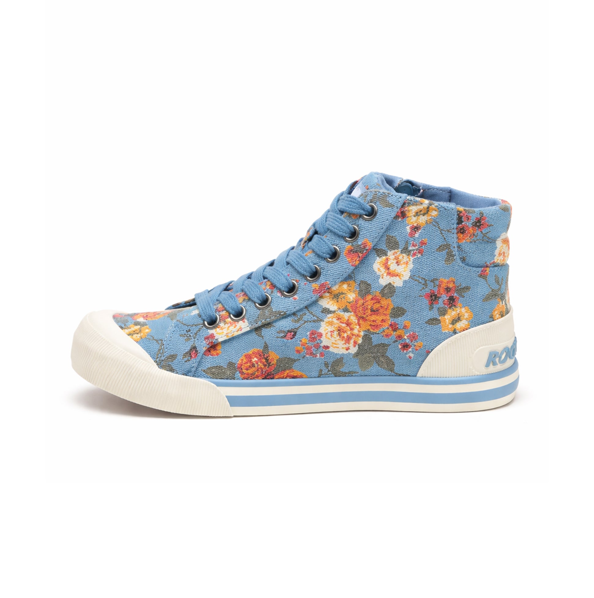 Rocket Dog JAZZIN HI ROMEO Womens Hi-Top Trainers Light Blue
