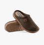 Rohde 7141-61 Mens Mules Olive side view showing the slip-on design and textile upper with round toe.