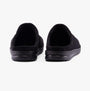 Rohde 7141-90 Mens Mules Black rear view showing the flat heel and textile upper materials.
