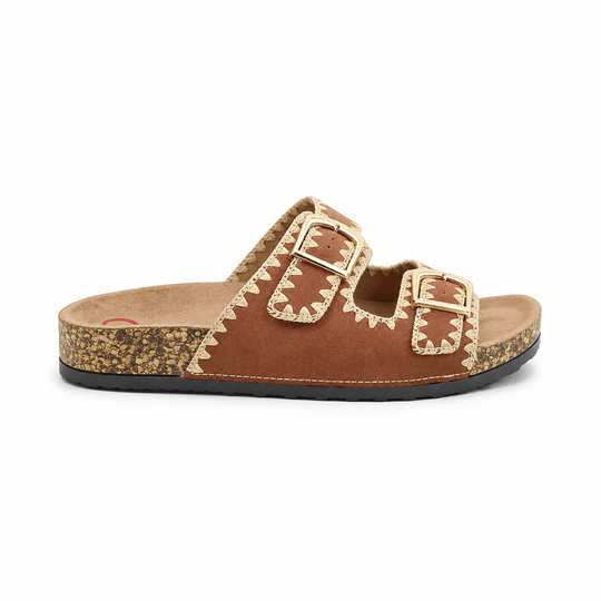 Heavenly Feet SANDY Womens Mules Sandals Bark