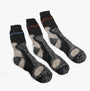 STB FUSION POWER HEAVY DUTY Mens 3 Pack Socks Multi UK 6-11 side view showing three pair with cushioned foot and reinforced design.