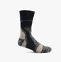 STB FUSION POWER HEAVY DUTY Mens 3 Pack Socks Multi UK 6-11 side view showing black and grey design with reinforced heel and toe.