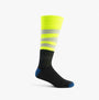 STB HIGHVIZ Mens 3 Pack Socks Multi UK 6-11 side view of high visibility black and yellow striped work sock