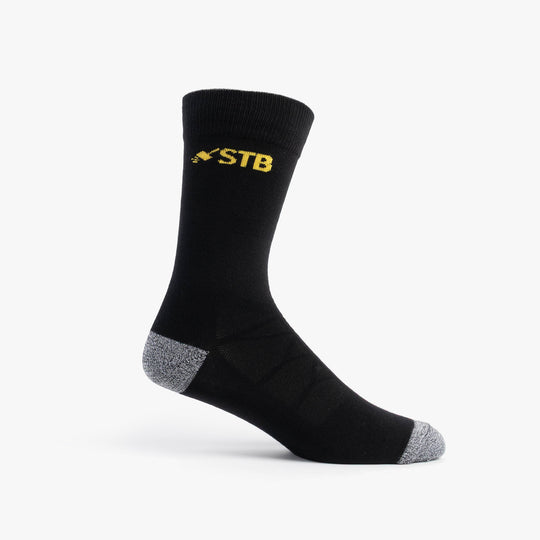 STB Mens Premium Bamboo Work Socks Black