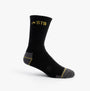 STB Thermal Work Socks UK 6-11 side view black and grey thermal socks with reinforced heel and toe