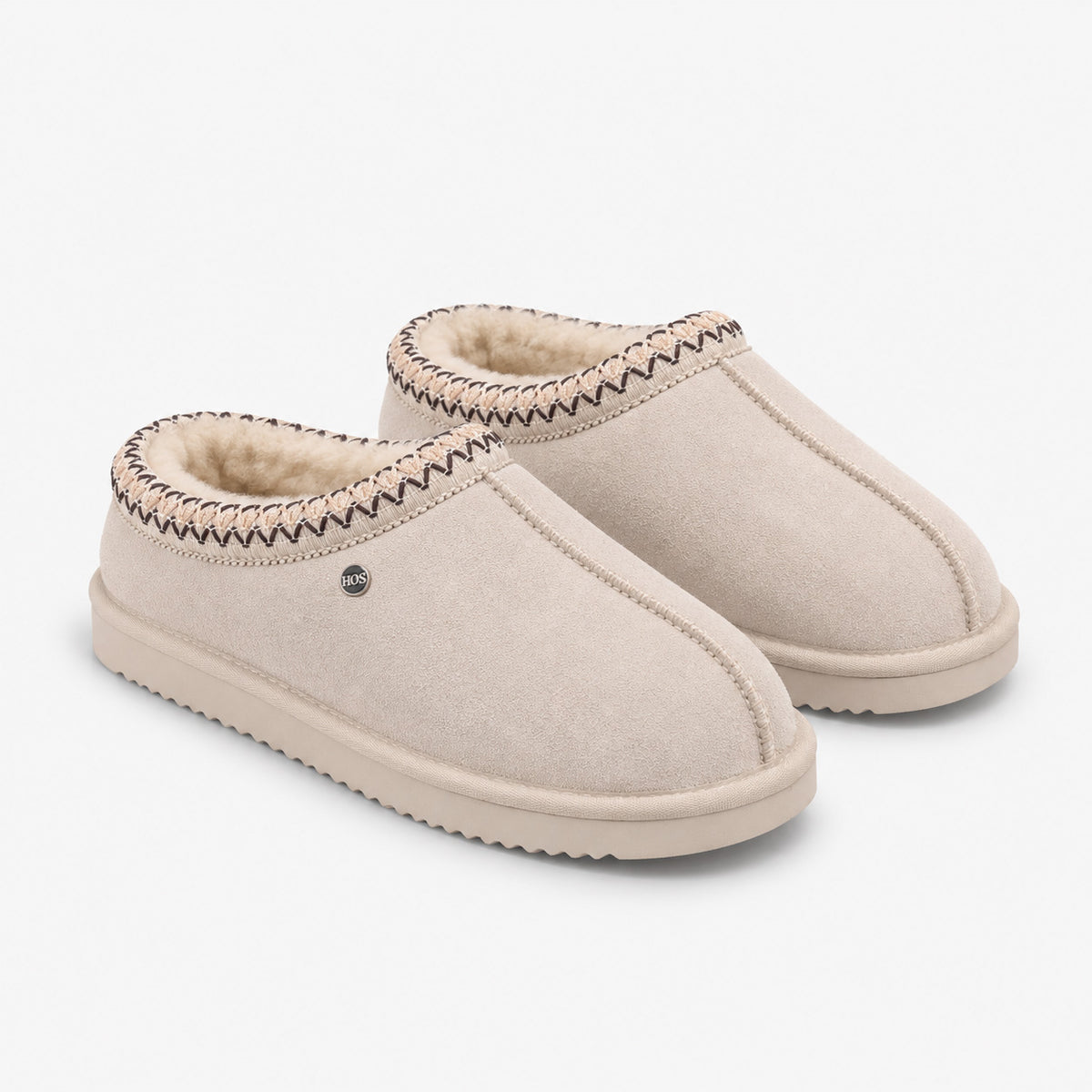 HOS Sheepskin BELLA Womens Mules Stone