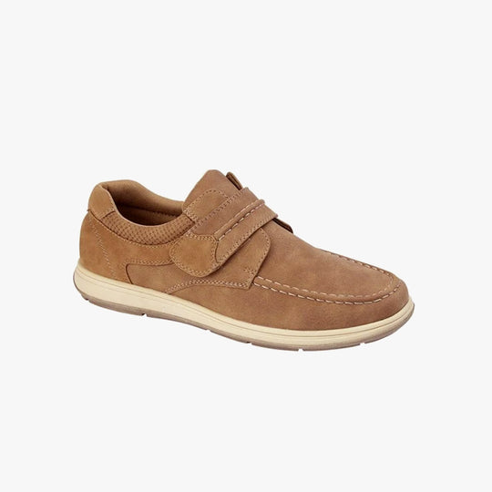 Scimitar RODDY Mens Casual Touch Fasten Shoes Tan