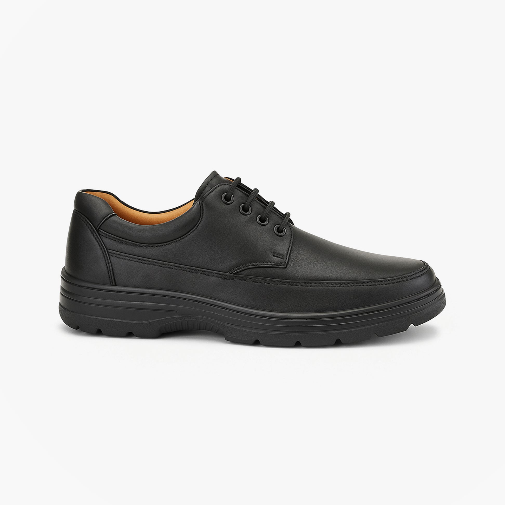 Scimitar Mens Faux Leather Apron Shoes Black