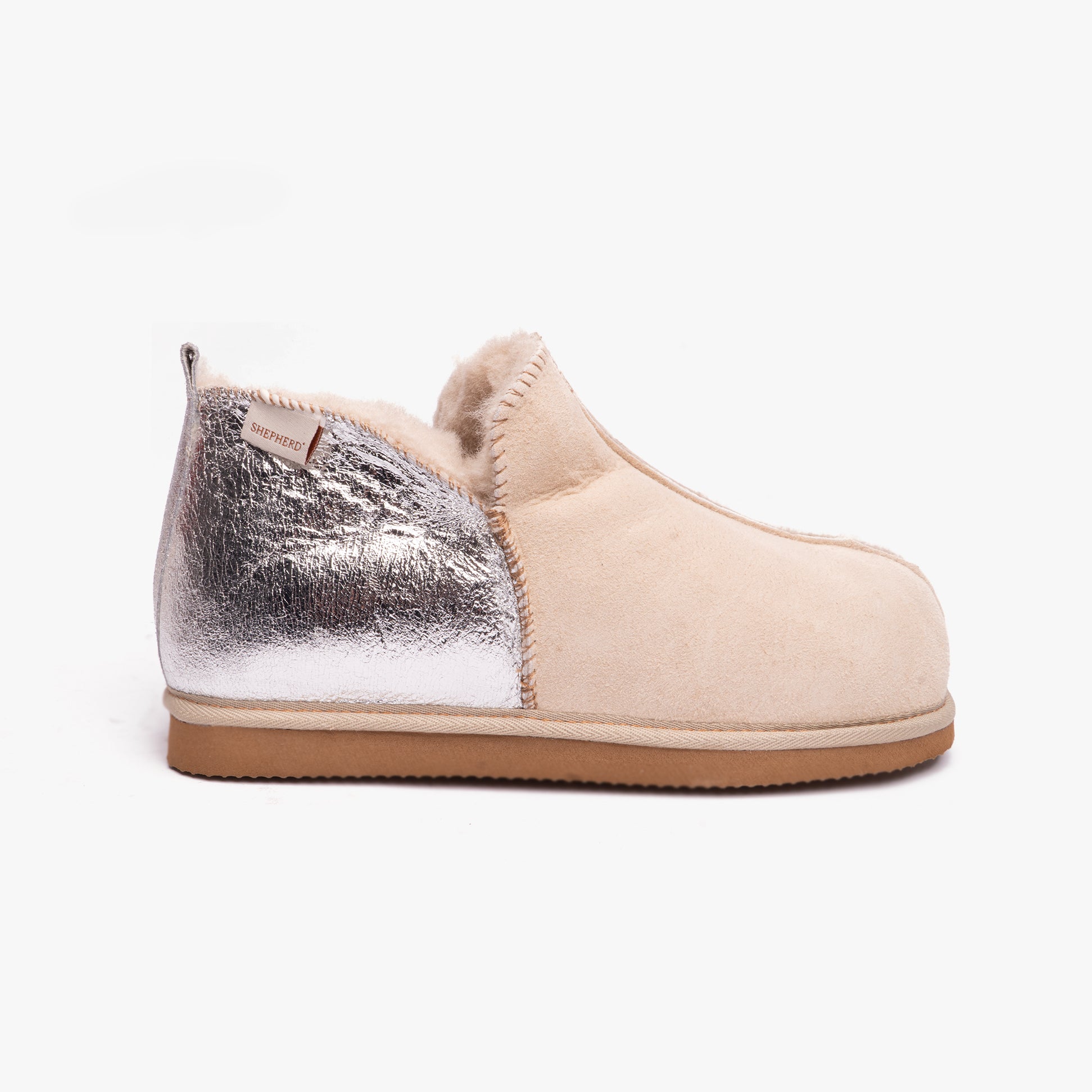 Shepherd ANNIE Womens Sheepskin Slipper Boots Honey Silver