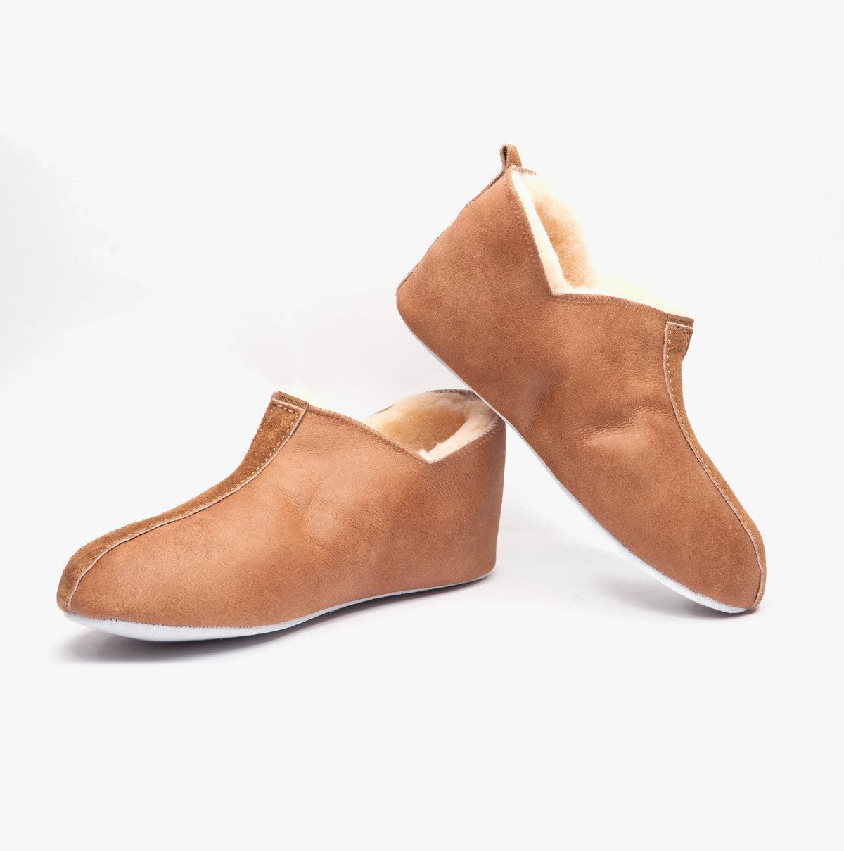 Shepherd HENRIK Mens Sheepskin Slipper Boots Antique/Cognac