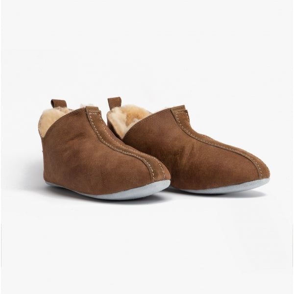 Shepherd LINA Womens Sheepskin Slipper Boots Antique/Cognac