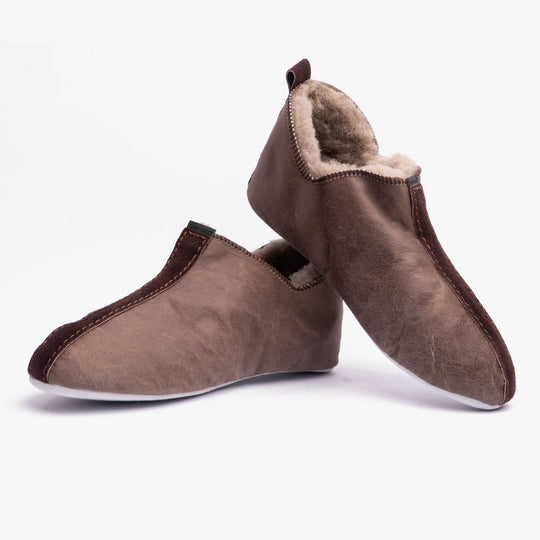 Shepherd LINA Womens Sheepskin Slipper Boots Oiled Antique