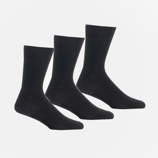 Shuperb Mens 3 Pack Of Suit Socks Black: One Size