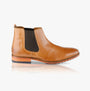 Silver Street London ARGYLL Mens Chelsea Boots Tan side view showing smooth leather finish and elasticated side panel.