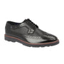 Silver Street London SOHO Mens Brogues Black side view showcasing leather upper and brogue details.