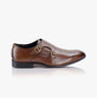 Silver Street London BOURNE Mens Shoes Brown side view featuring leather upper and buckle fastening