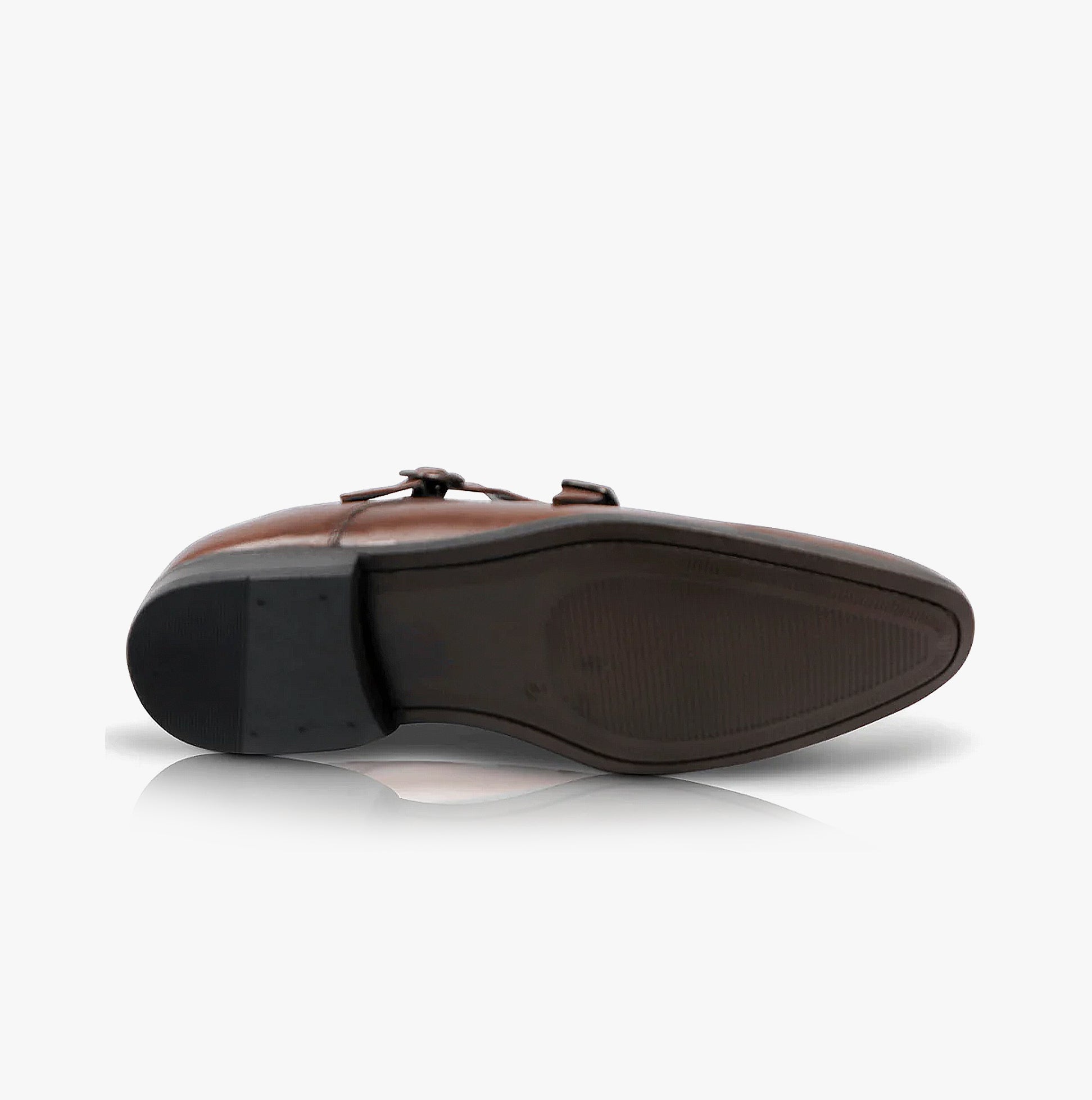 Silver Street London BOURNE Mens Shoes Brown bottom view showing rubber sole and stylish design.
