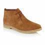 Silver Street London BARNABY Mens Boots Tan side view showing suede material and lace-up design.