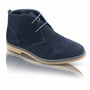 Silver Street London BARNABY Mens Boots Navy side view showcasing chukka boot design and suede upper.