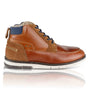 Silver Street London ALGATE Mens Boots Brown side view showcasing leather upper and lace-up closure.