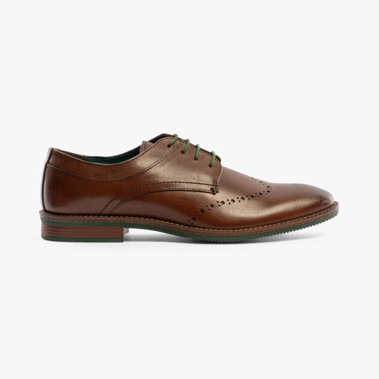 Silver Street London HERBIE Mens Brogue Derby Shoes Brown