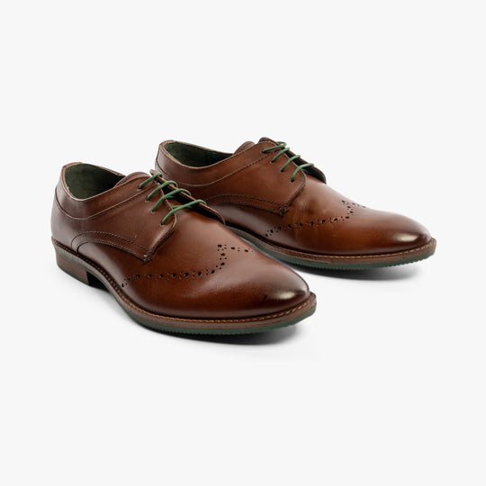 Silver Street London HERBIE Mens Brogue Derby Shoes Brown