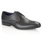 Silver Street London MORTIMER Mens Shoes Black side view showing leather upper and lace-up design.