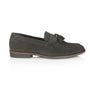 Silver Street London CHARLESTON Mens Loafers Grey side view showing suede upper and slip-on style.