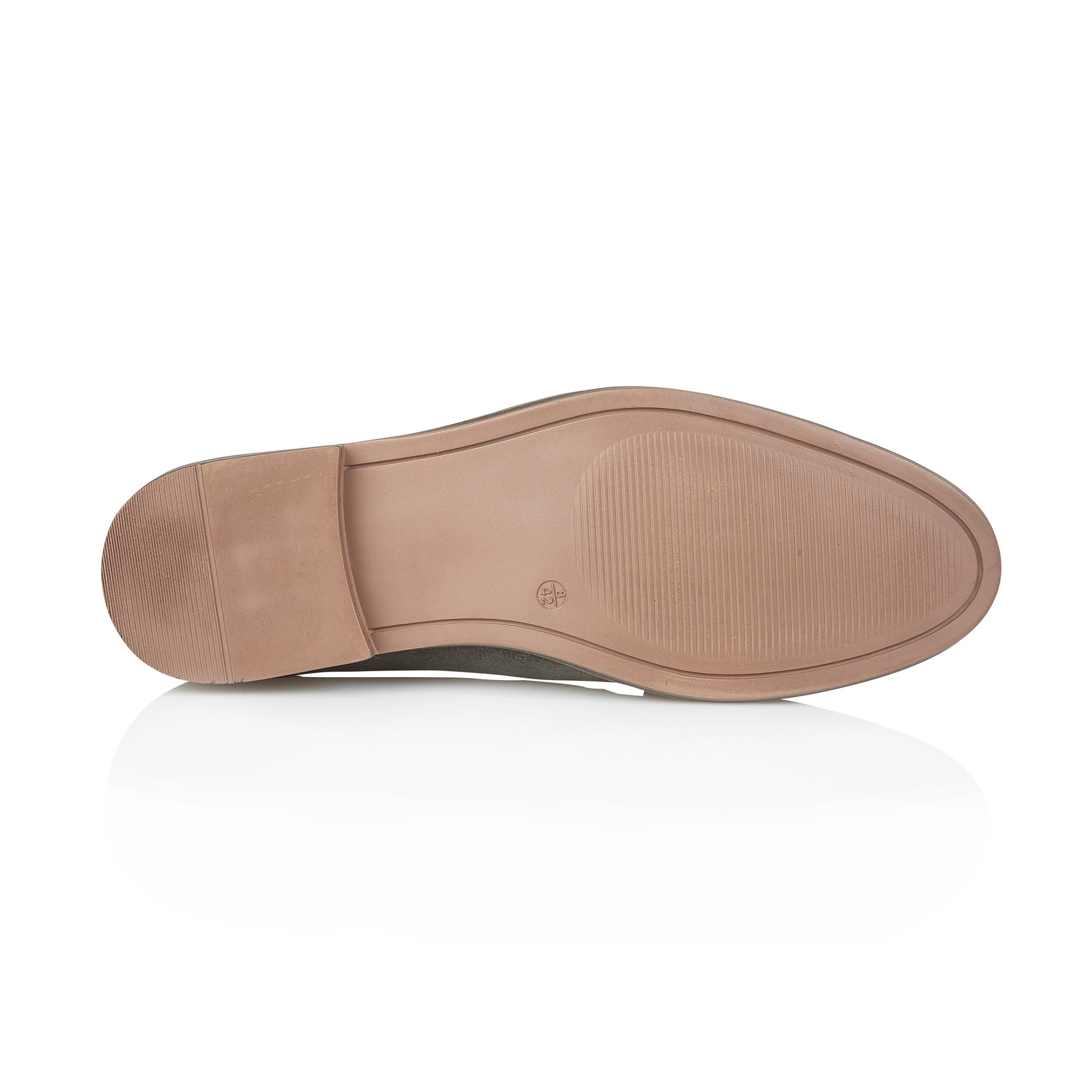 Silver Street London CHARLESTON Mens Loafers Grey shoe sole view showing rubber material and design.