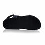 Silver Street London SANTA FE Mens Sandals Black bottom view showcasing rubber sole design.