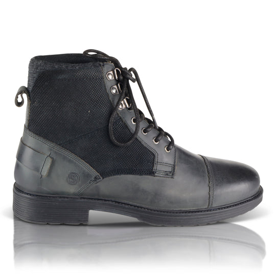 Silver Street London GREYFRIARS Mens Boots Black