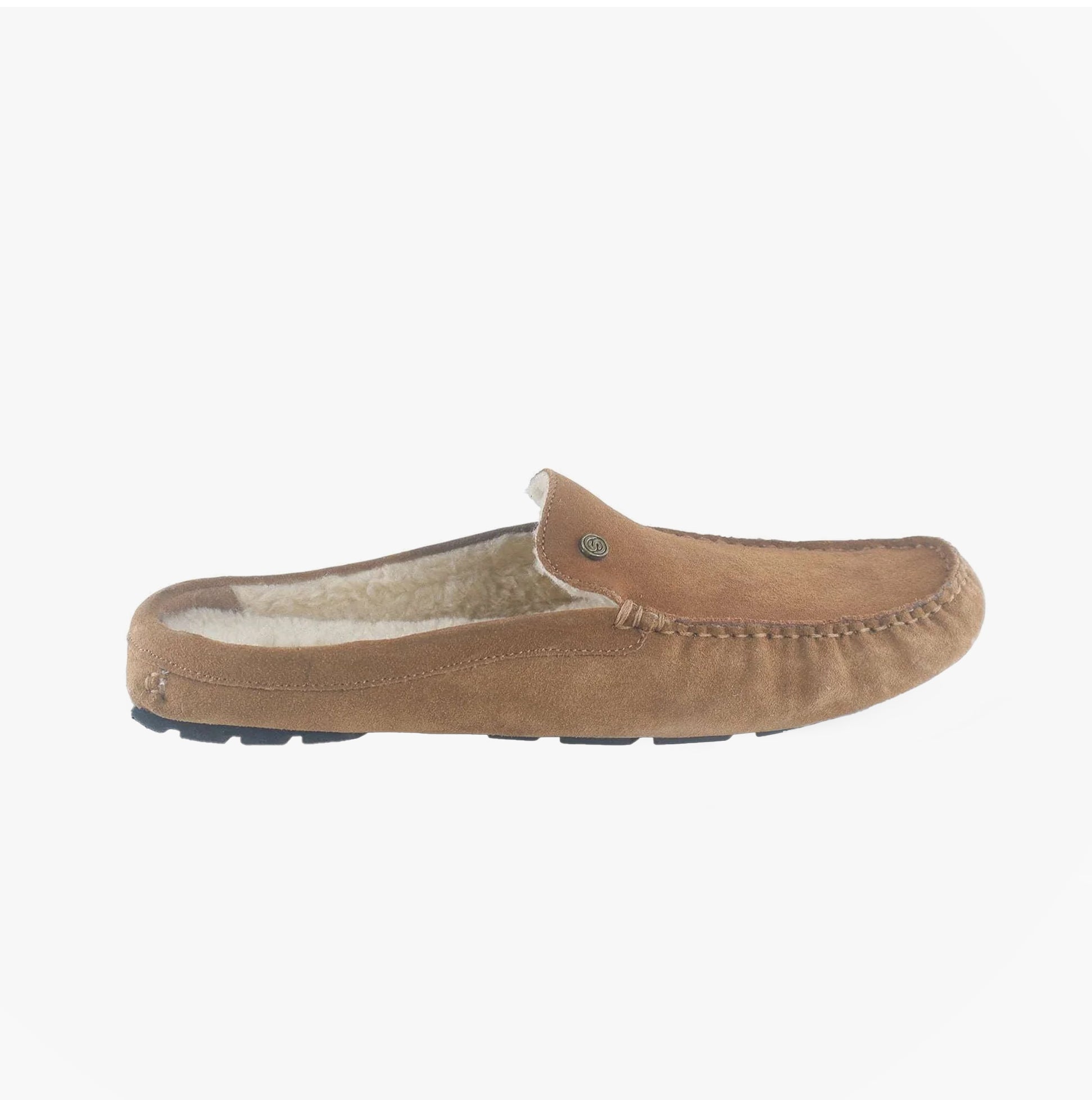 Silver Street London WALBROOK Mens Loafers Tan side view showing suede upper and comfort lining.