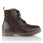 Silver Street London MANCHESTER Mens Boots Brown side view featuring lace-up design and leather upper.