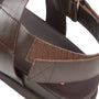 Silver Street London SANTA FE Mens Sandals Brown detail view showing leather upper and adjustable strap.