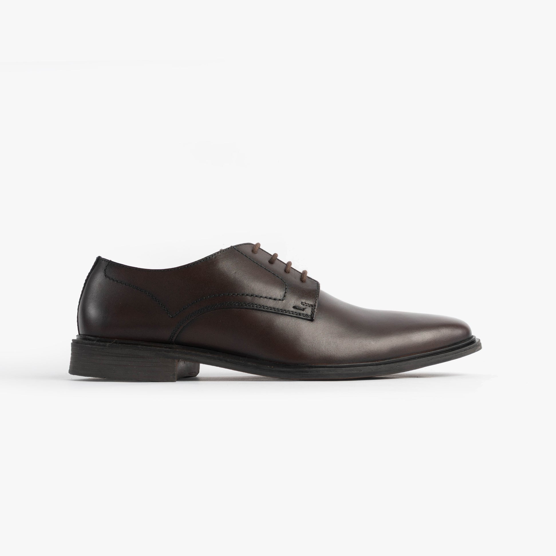 Silver Street London ALBURY Mens Shoes Brown side view showing leather upper and lace-up design.