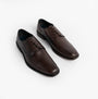 Silver Street London ALBURY Mens Shoes Brown front view showing leather upper, lace-up closure, and chisel toe shape.