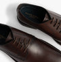Silver Street London ALBURY Mens Shoes Brown top view showing lace-up design and leather upper.