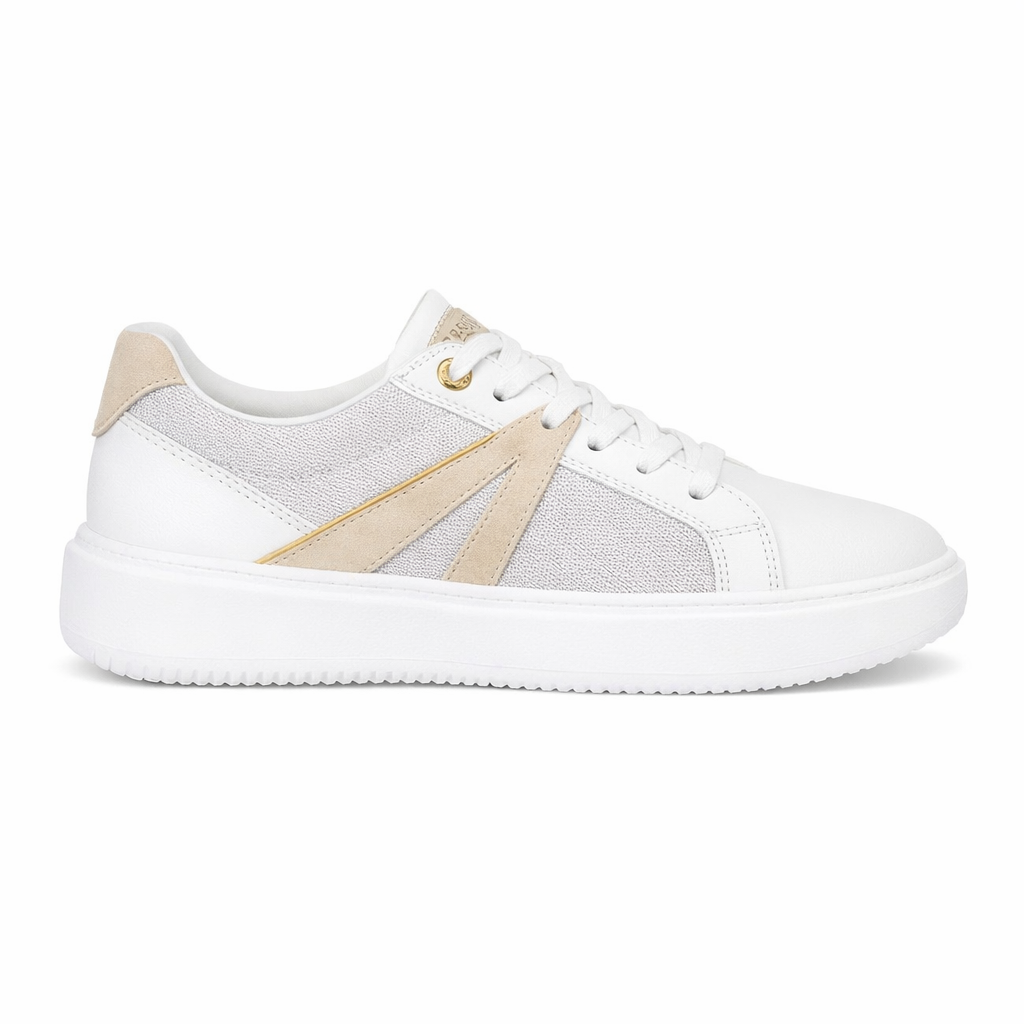 Cipriata ADEN Womens Casual Trainers White/Silver Sparkle