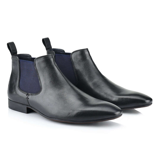Silver Street London CARNABY Mens Chelsea Boots Black