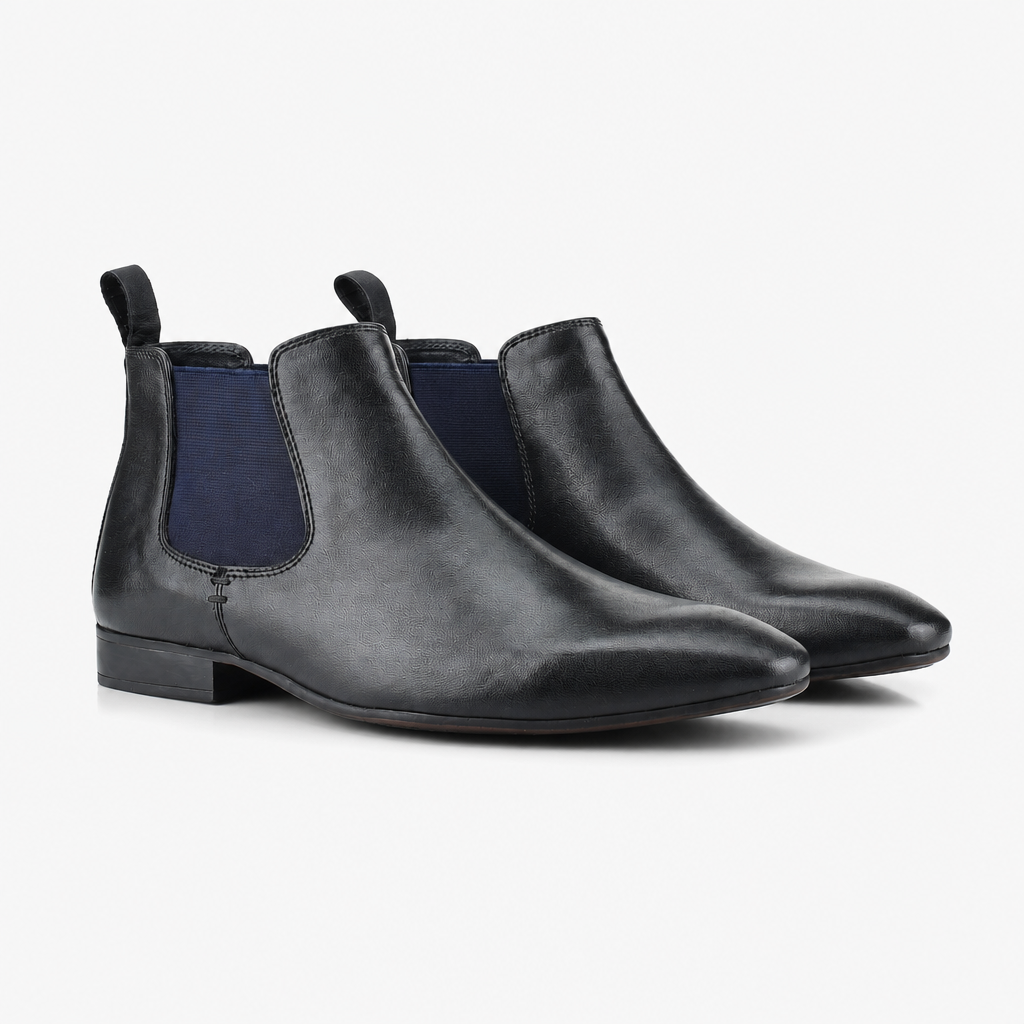 Silver Street London CARNABY Mens Chelsea Boots Black