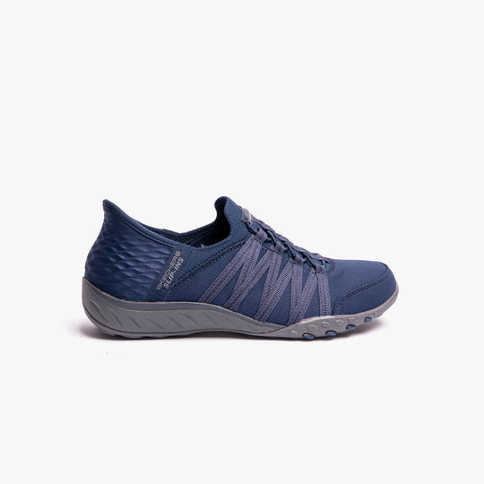 Skechers 100593/NVY BREATHE-EASY - ROLL-WITH-ME Womens Casual Shoes Navy